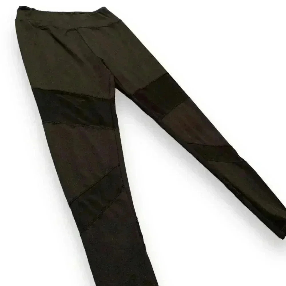 Always Black Mesh Cutout Women's Large Athletic or Fashion Leggings - Picture 7 of 11